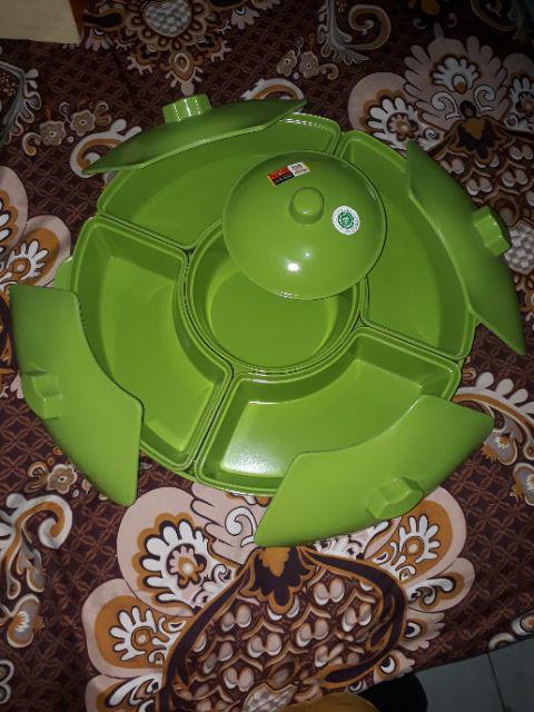 Golden Dragon Melamine Little Party Set - Hijau Tua [14 Inch]