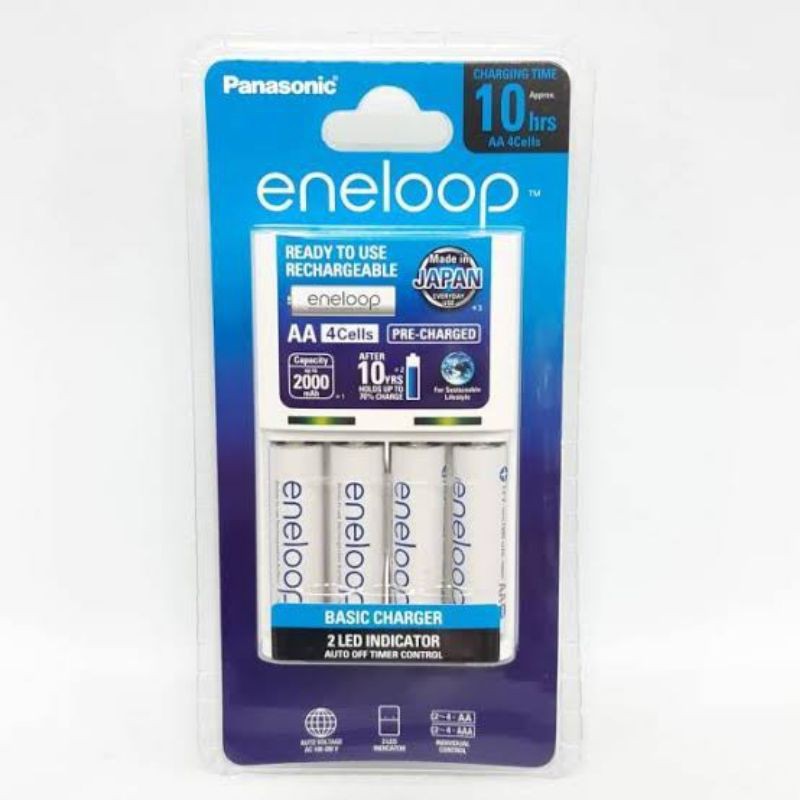 angelswatch charger baterai eneloop panasonic AA+ 2 baterai recharge