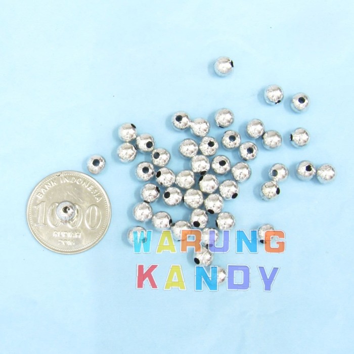 Mutiara Bulat 5mm Perak