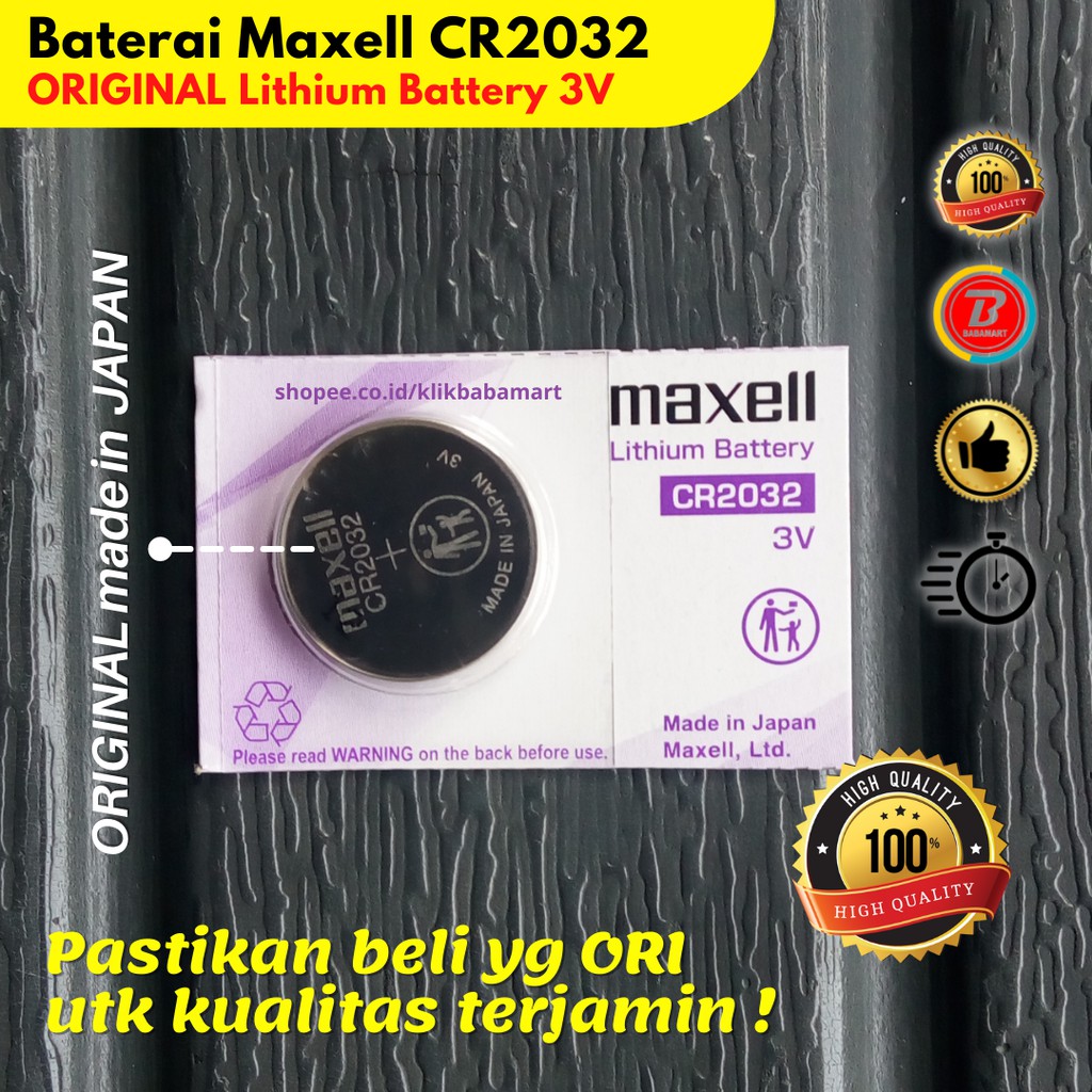 BATERAI REMOT MOTOR HONDA VARIO 150 SMARTKEY KEYLESS REMOTE ALARM KUNCI ORIGINAL MAXELL SATUAN PCS-6
