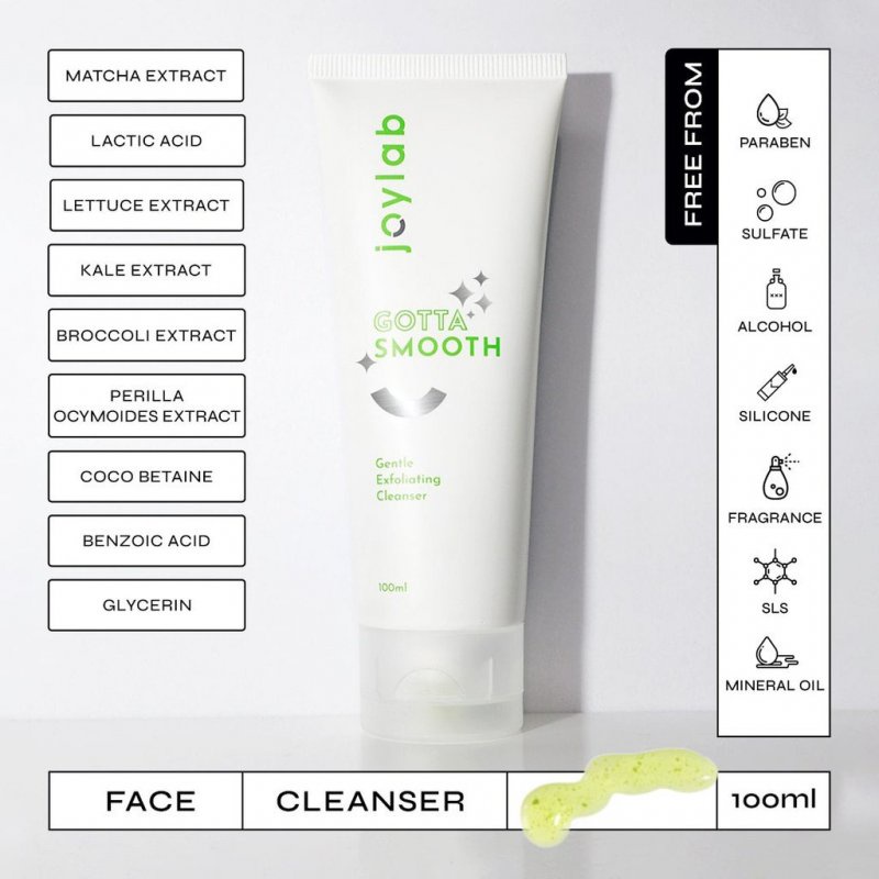 Joylab Gotta Matcha/Smooth Facial Wash/Exfoliating Cleanser (100ml)