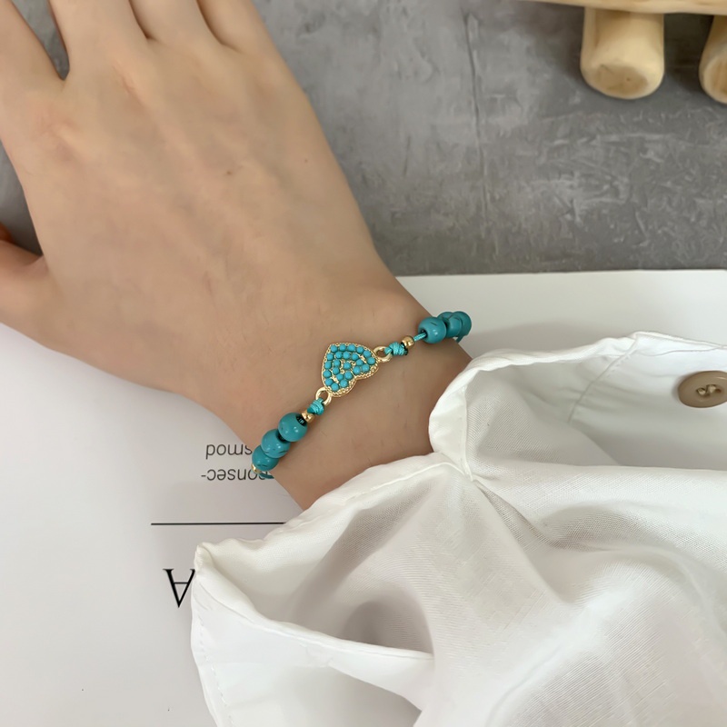 Gelang Manik-Manik Turquoise Gaya Eropa Dan Amerika