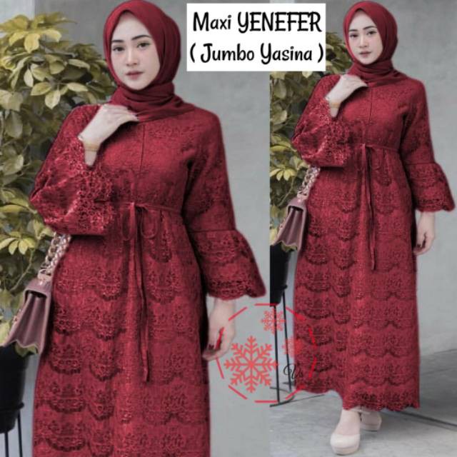 Flat Dress (Gamis Brukat) | MINIMSLM CLOUWNY - Fiona Puff Dress Premium Cotton Maxi Dress Clouwny