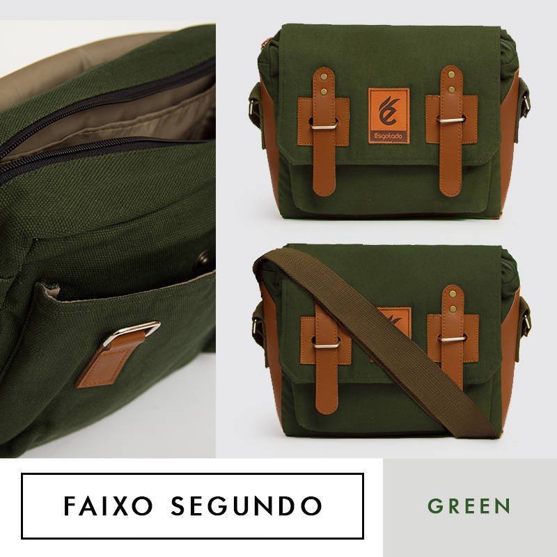 FAIXO SEGUNDO - Tas canvas unisex laptop kecil selempang unik - Esgotado Sling Bag