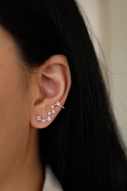 Ark.co - Frasier earclimber anting permata kristal minimalis