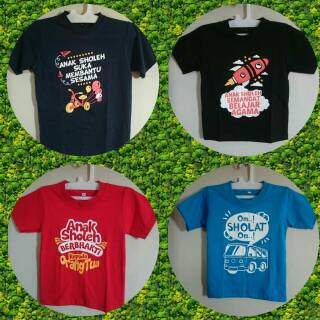  Kaos  Anak Sholeh Katun  Combed  Shopee Indonesia