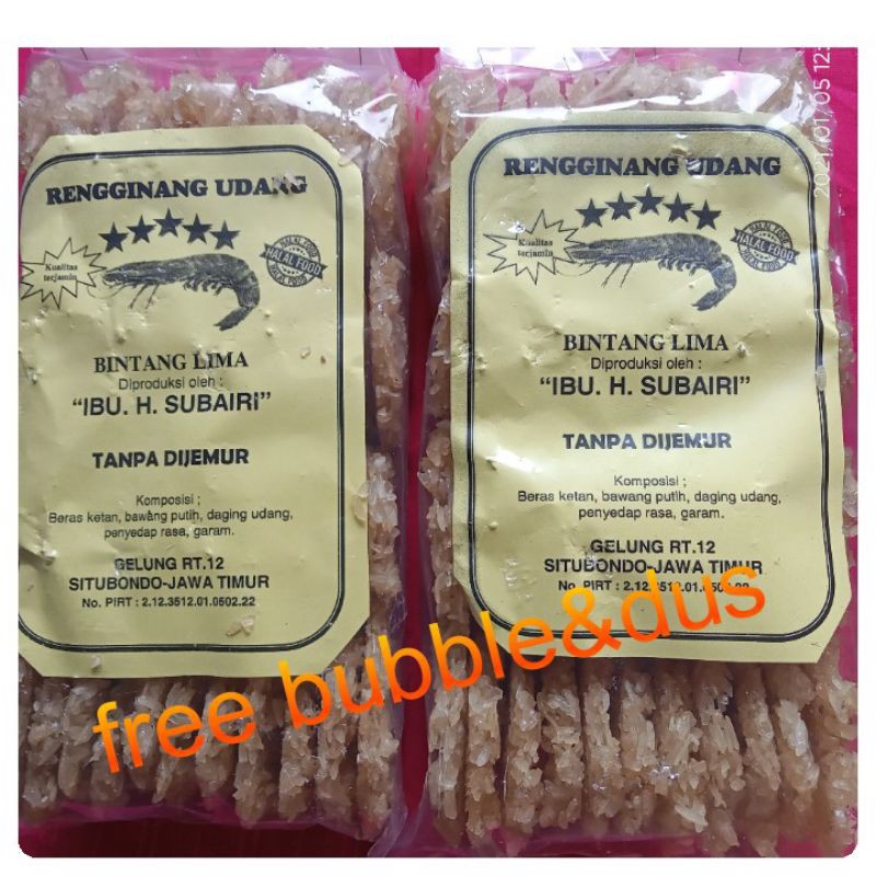 

Rengginang udang situbondo,pipih isi 40 biji