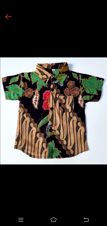 Kemeja Anak Katun Catra Amazon Batik Pekalongan Ori 1 Tahun