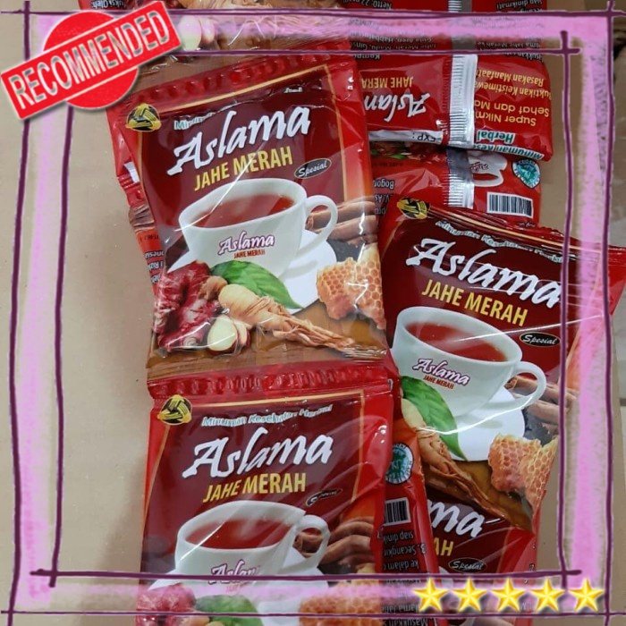 

Jahe Jahe Merah renceng 12 pcs kemasan Aslama Amanah kemasan sachet Minuman jahe merah bubuk instant