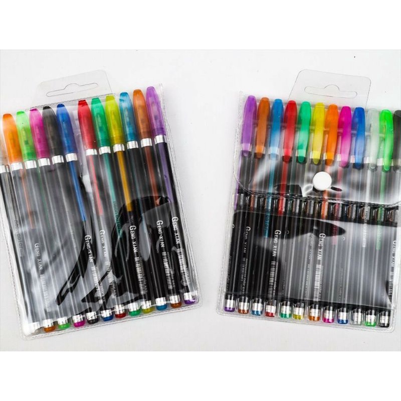 

PULPEN GLITER PEN WARNA MENYALA 1pack isi 12pcs dalam 12warna RANCANGAN KHUSUS KARYA SENI/KALIGRAFI DLL