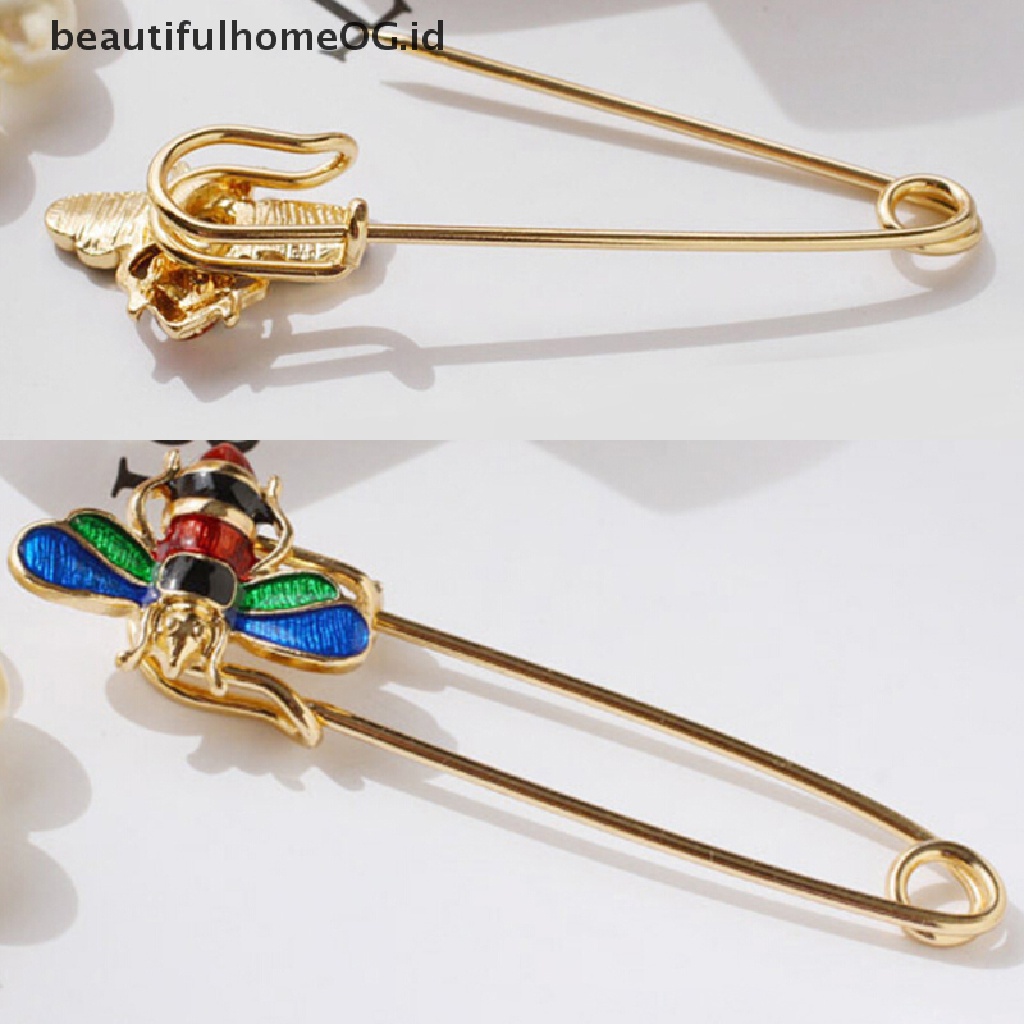 Pin Bros Enamel Bentuk Kartun Lebah Lapis Emas Gaya Vintage Untuk Perhiasan