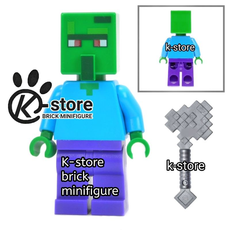 lego minecraft mine craft zombie villager minifigure