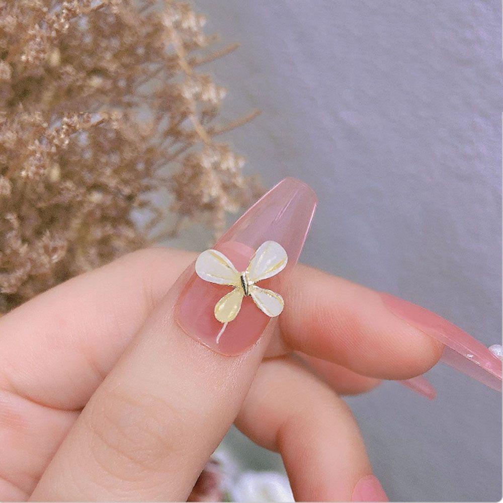Mxbeauty Hiasan Kuku Bentuk Bulan / Bunga / Kupu-Kupu / Pita Aksen Berlian Imitasi Untuk Nail Art / Manicure DIY