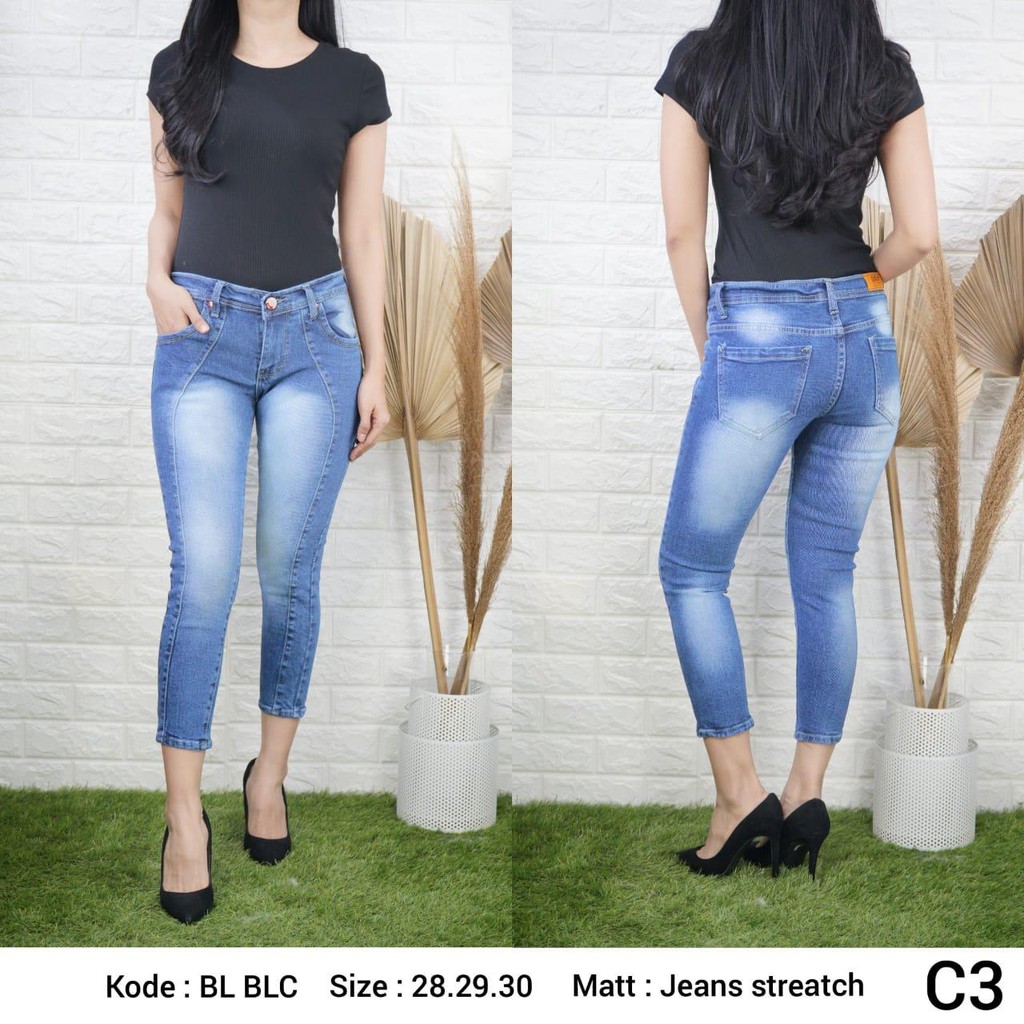 Celana Pensil Jeans Wanita 7/9 Tulang 28 29 30 Bisa Bayar Ditempat(COD)