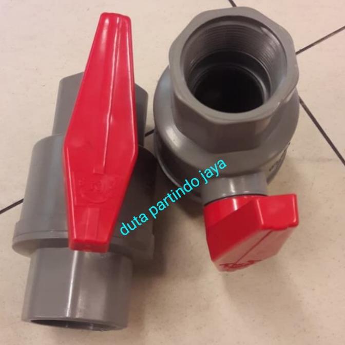 Ball Valve PVC 2 1/2" inch model drat(Stop Kran air PVC drat 2,5 inch)