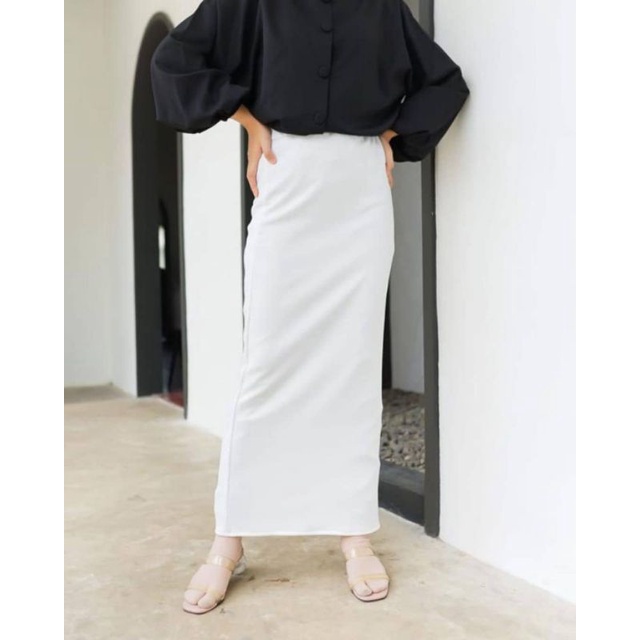 Rok Span Scuba Panjang / Rok kerja / Rok Pencil Scuba / Rok Span Maxi Skirt