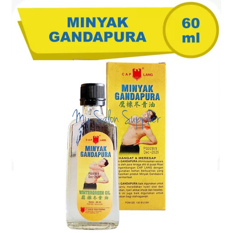 Caplang Cap Lang Minyak Pijat Gandapura / Wintergreen Oil 60ml