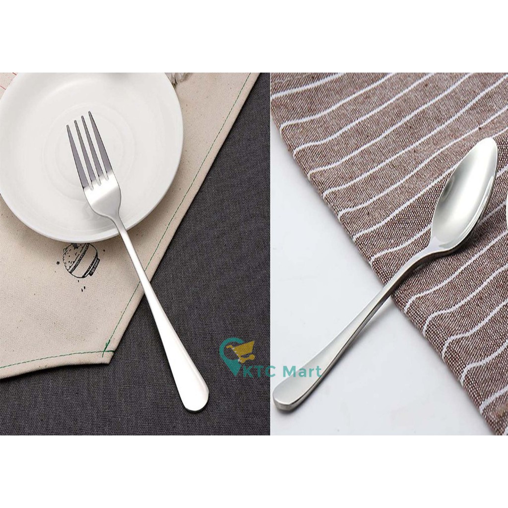 KTCmart - TAJIMAWA Sendok Garpu Makan POLOS Stainless 1 Pack (isi 6 pcs)