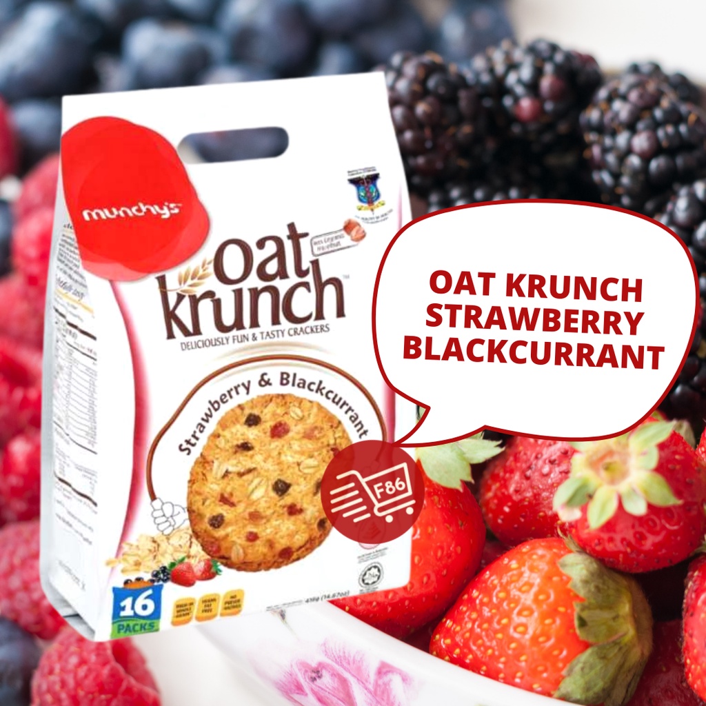 Munchy's Oat Krunch Rasa Dark Chocolate Kacang Strawbery 390g