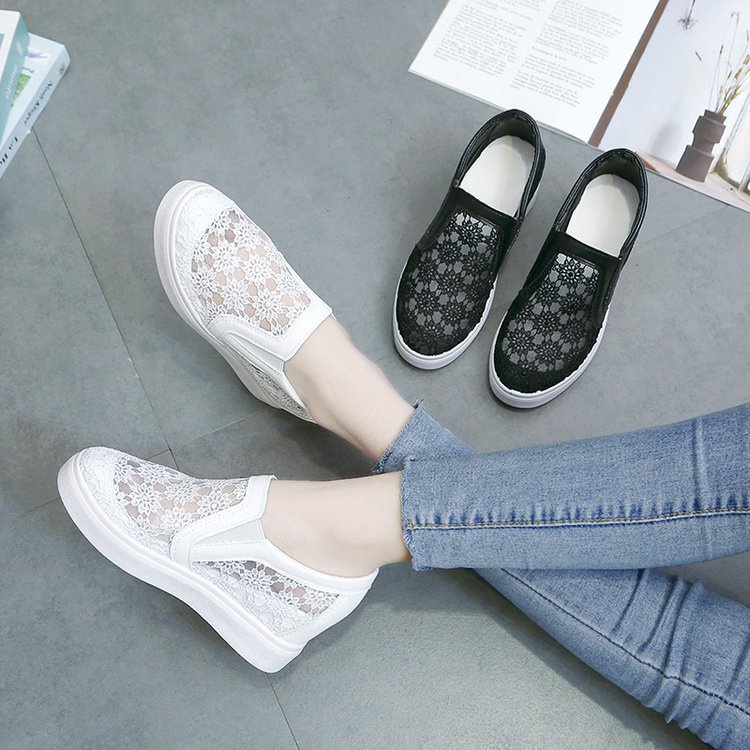 [JY] Sepatu Wanita Brokat 1394 Slip On Korea Impor Batam