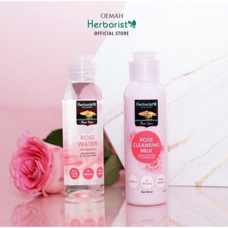 Herborist Air Mawar 100ml/Rose Water Herborist/Milk Cleanser/Facial Wash/ Sleeping mask