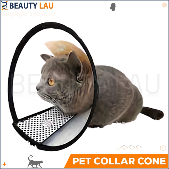 COLLAR KUCING CORONG PENUTUP PELINDUNG LEHER KUCING NECK PET CONE COLLAR COLAR KUCING MURAH BERKUALITAS