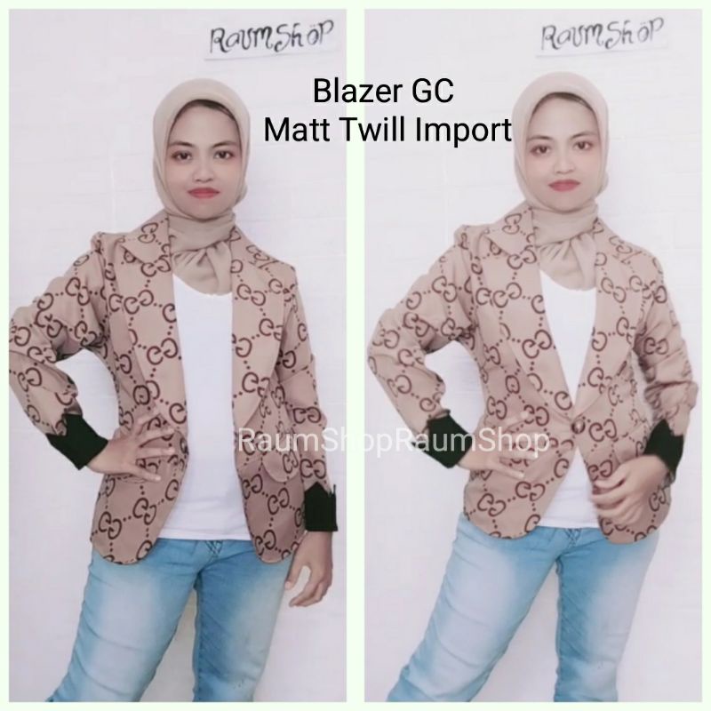 Raum Shop Outer Blazer Wanita GUCC 1 GG GC Import Ld 110Cm Ala EXTU Herlin Kenza Shella Saukia Seleb