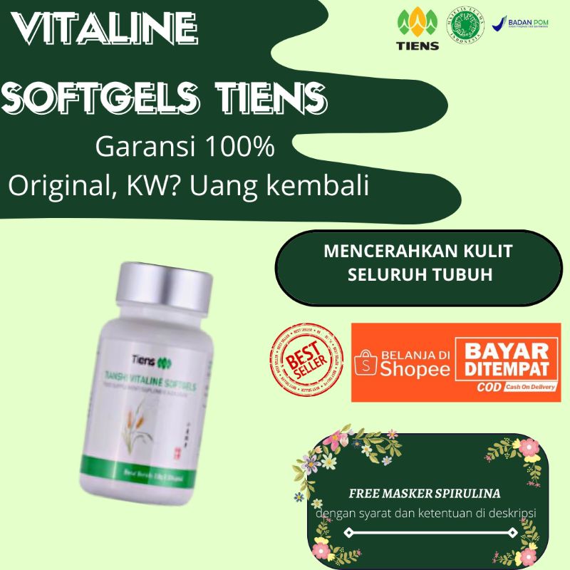 PEMUTIH BADAN PEMUTIH WAJAH PEMUTIH BADAN PERMANEN BPOM TIENS HALAH ORI VITALINE SOFTGELS TIENS ORIG