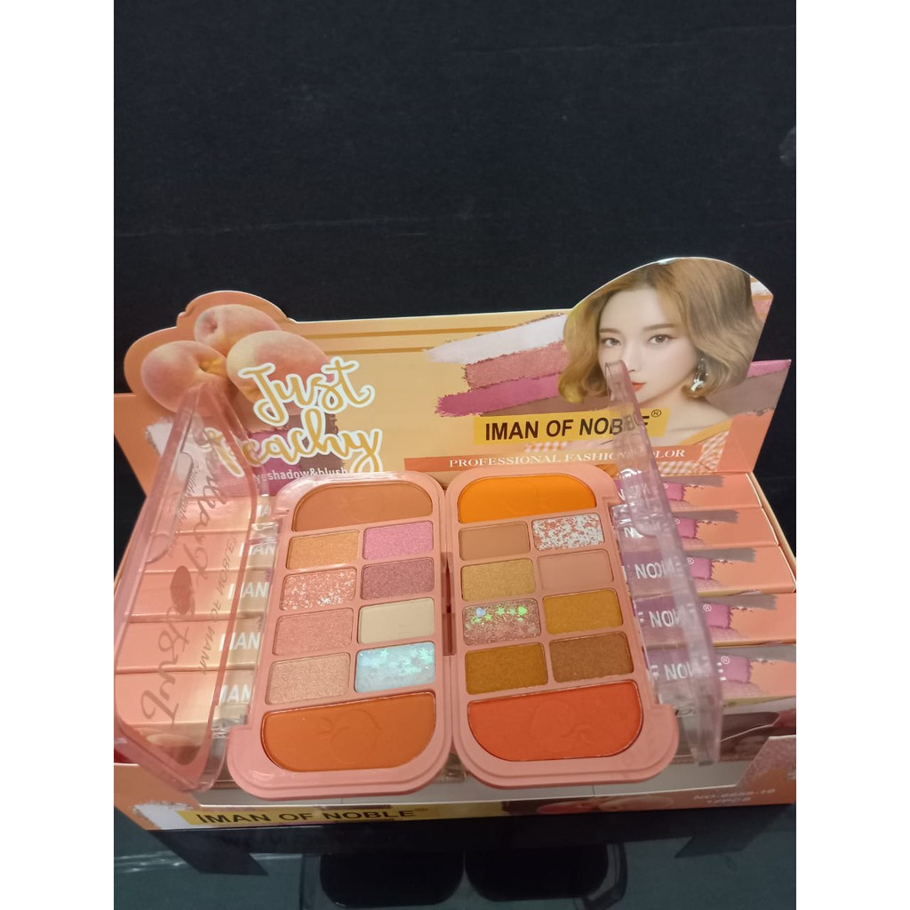 PROMO!!!EYESHADOW PALETTE JUST PEACHY BY IMAN OF NOBLE NO.6658/UNICORN NO.6662