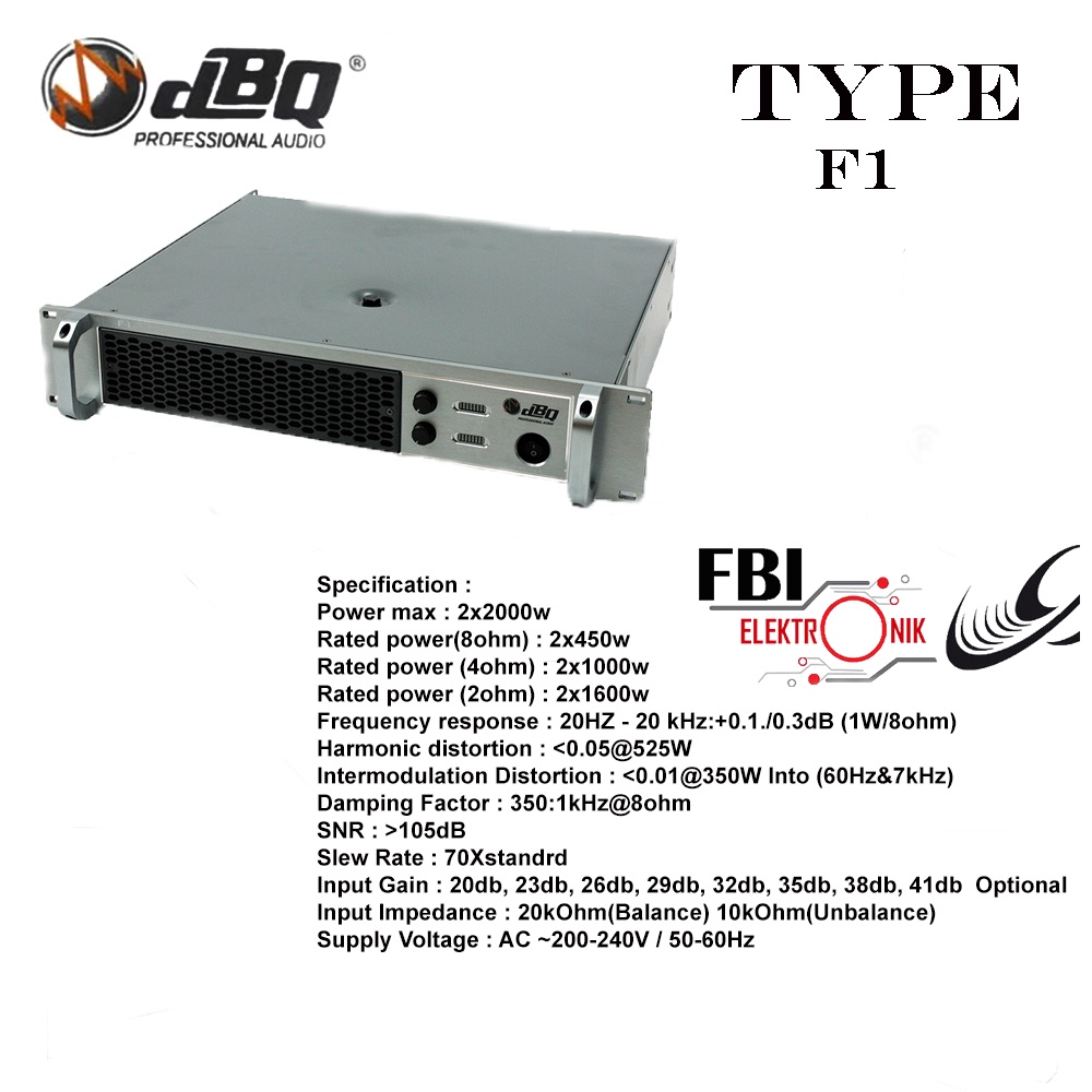 POWER AMPLIFIER DBQ F1