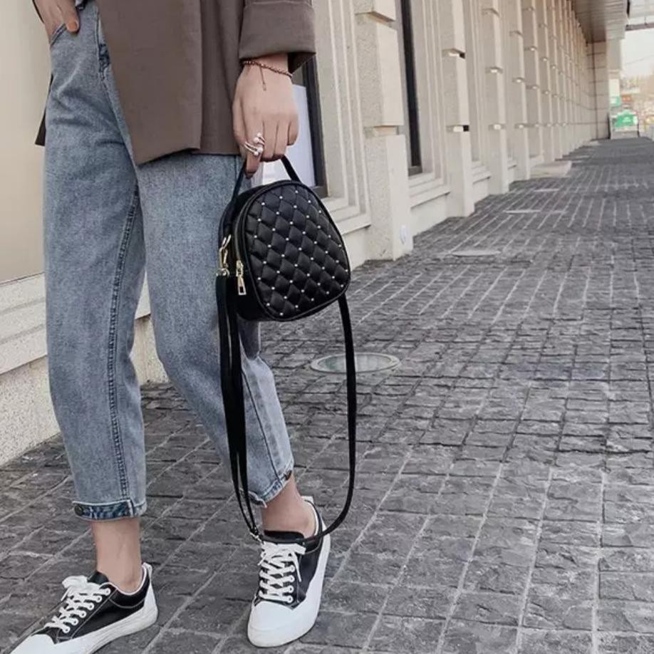 Stok terbatas.. Tas Wanita Zara 3 zip mini/Tas Kekinian/Tas Slempang Wanita Terbaru/Tas Mini