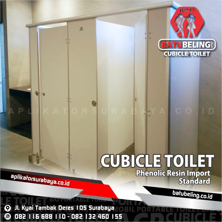 Toilet Cubicle Phenolic Resin Import Standart / Sekat Toilet Cubicle / Pemasangan Cubicle Toilet / T