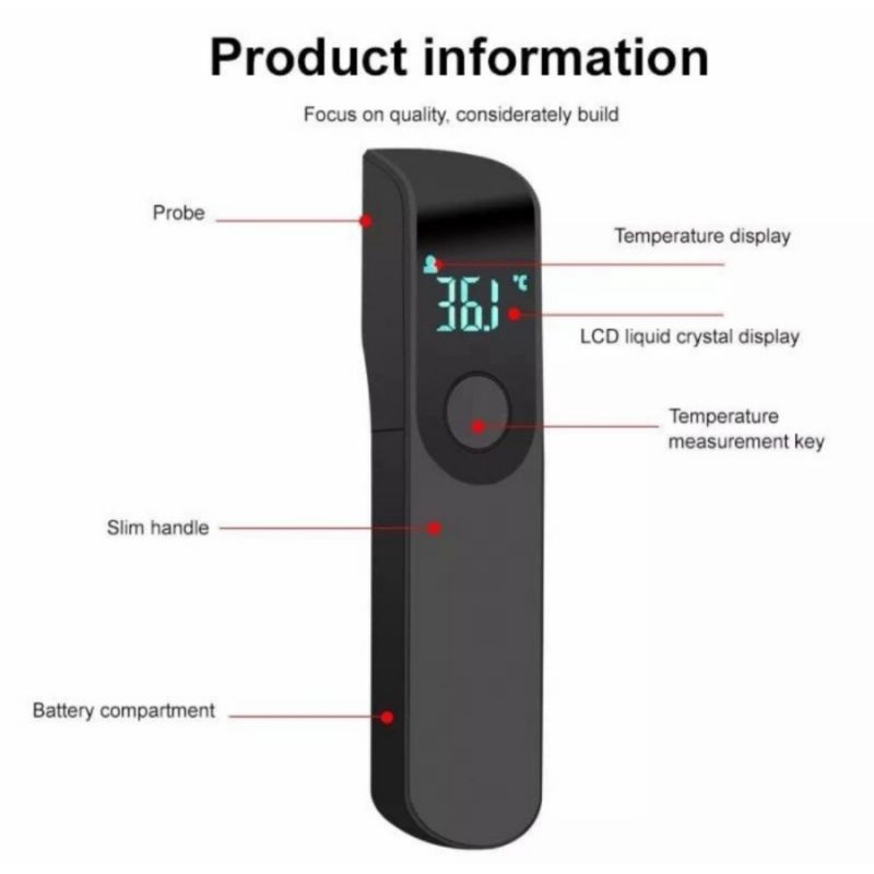 Termometer Infrared Non Contact - Thermometer Thermogun Termogun Infrared Non Contact