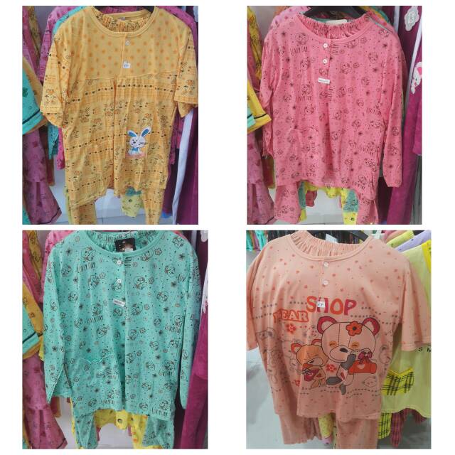 Baju tidur bahan kaos sablon remaja