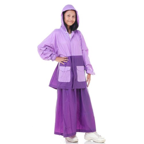 Jas Hujan Muslimah dewasa  Rok Salsa