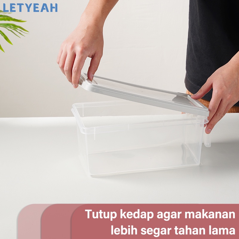 letyeah Kotak penyimpanan makanan kulkas/food container buah sayuran/food storage box dengan penutup