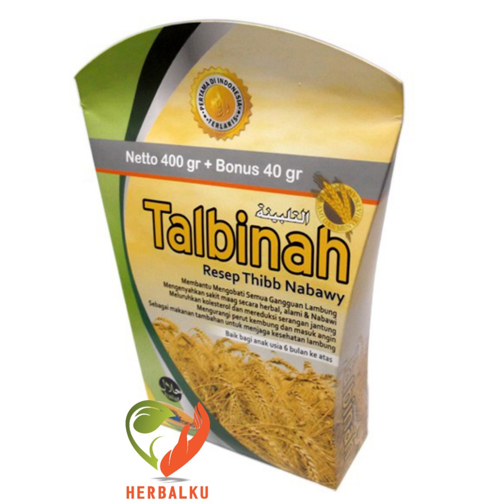 

Talbinah Tepung Bubur Gandum Resep Thibb Nabawy 400 gr + 40 gr ORIGINAL / Talbinah El Medinah Thibb Nabawy 500gr Atasi Maag dan Sakit Lambung