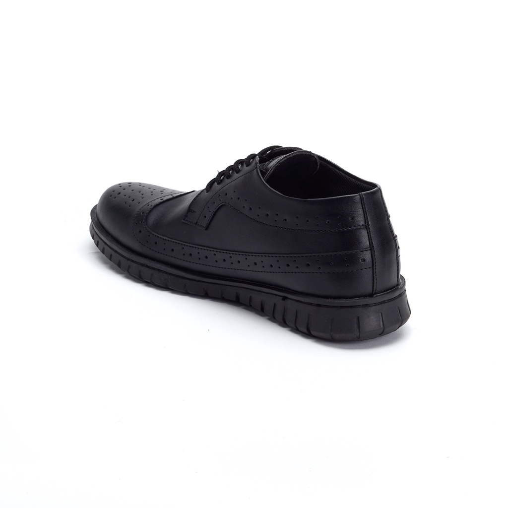 Zeus Black - Sepatu Pantopel Pria Casual Kulit Formal Kantor Kerja Casual Pantofel Pria - Oxford