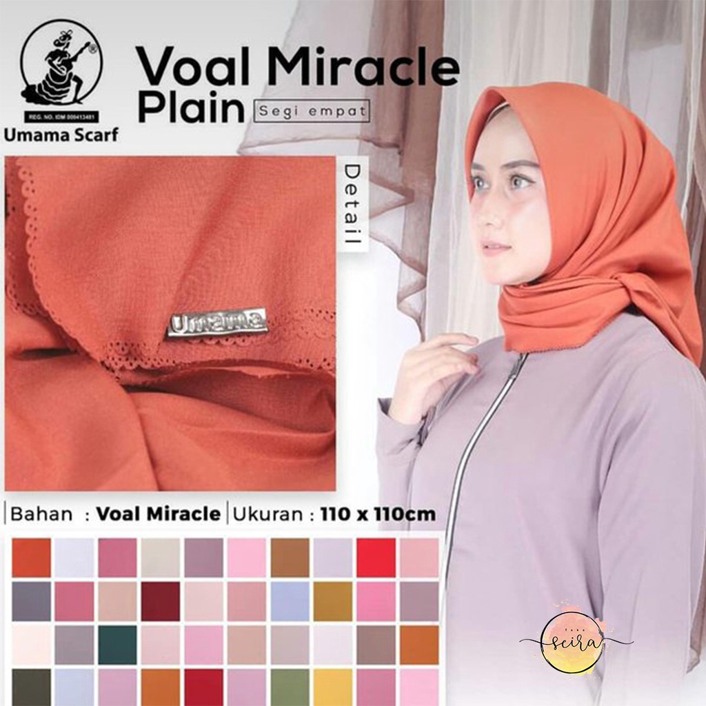 [BISA COD] Umama Kerudung / Hijab Voal Miracle Plain - Part 2