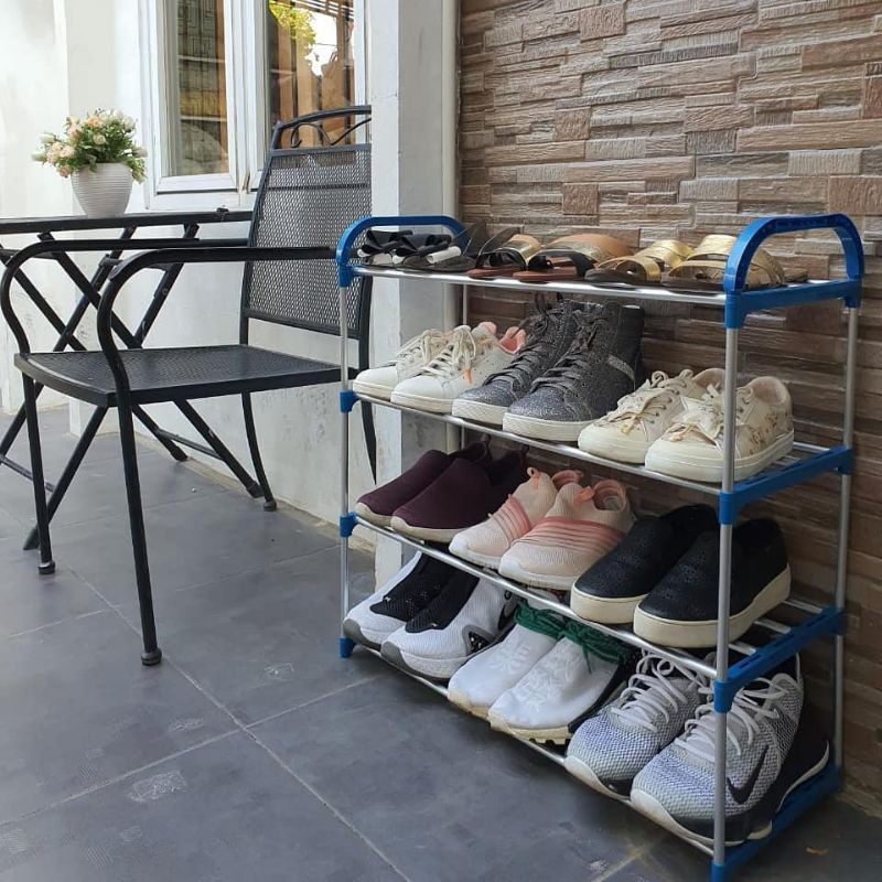 Rak Sepatu 4 Susun Stainless