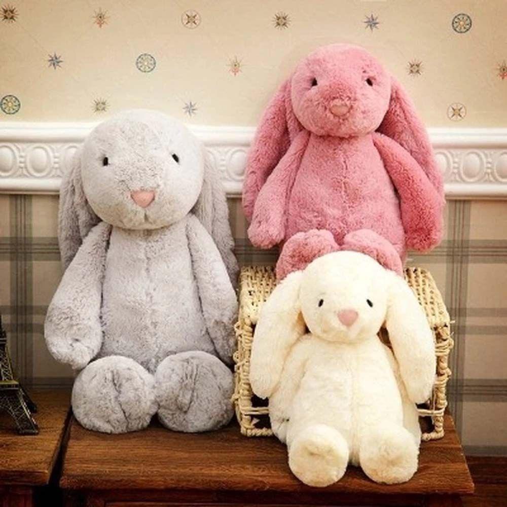 Nickolas1 Kelinci Bertelinga Panjang Boneka Mewah Kenyamanan Kartun Pink Anak Hadiah Anak Boneka Kelinci Hewan Boneka Mainan