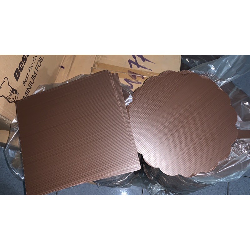 

5pcs alas coklat tatakan kue tart segi bulat 20 22 24.5 30