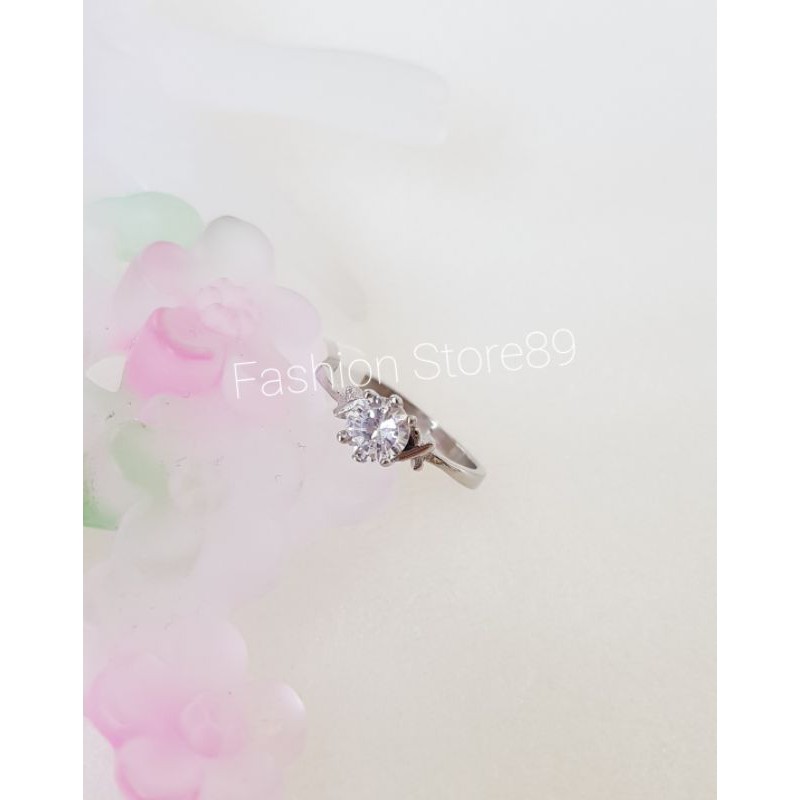 Cincin Fashion titanium silver Bestquality perhiasan emas putih Titanium antikarat selamanya