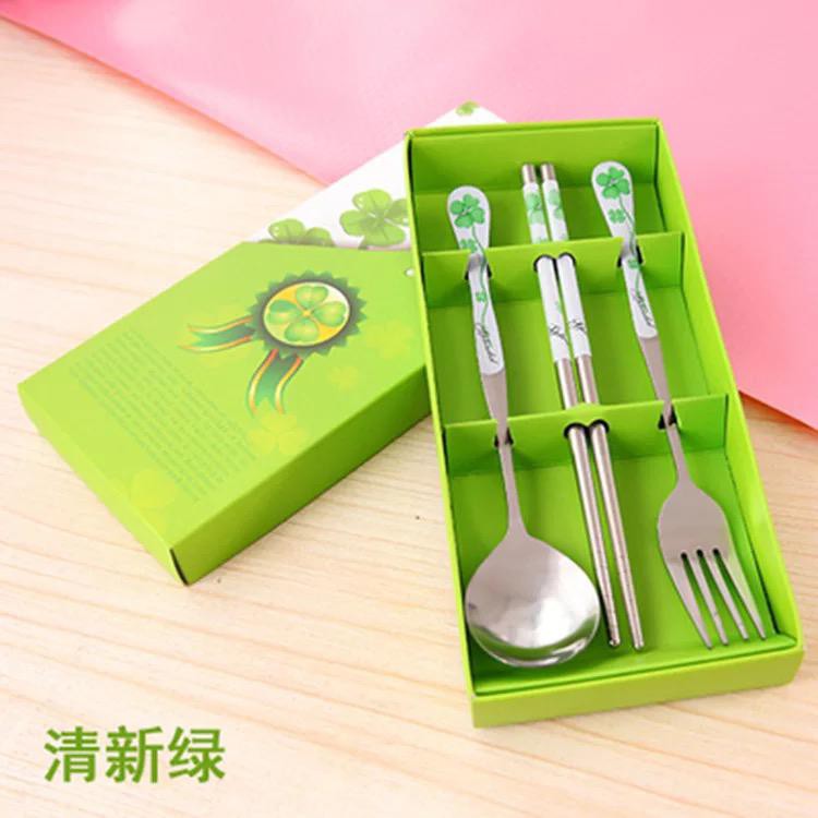 ❤️GTB❤️ R050 Sendok Garpu Sumpit Set 3 in1 Stainless Steel Souvenir Pernikahan Nikah Kado Alat Makan