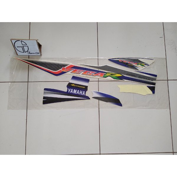 Striping Sticker Lis Yamaha vega lama 2003 2004 2005 Putih Biru