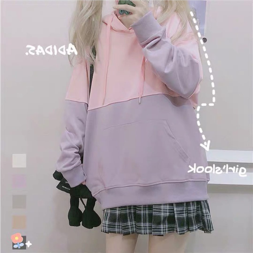 SWEATER HOODIE WANITA - CHOCHO HODIE SWEATER OVERSIZE