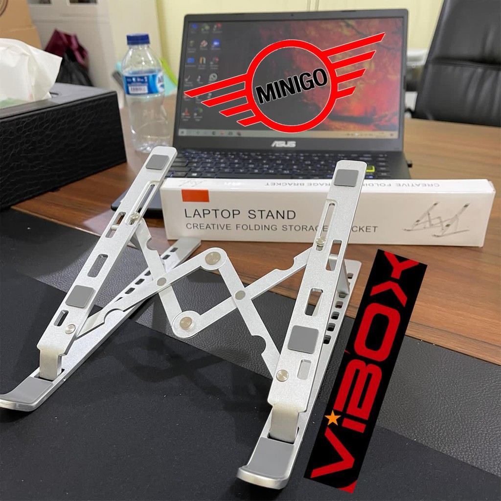 Stand Holder Laptop Folding Braket vibox Dudukan Lipat Anti Slip Alas Brakets Pendingin Ipad Tablet