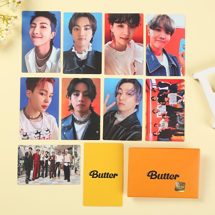 8pcs / set Kartu Lomo Foto KPOP BTS Butter Untuk Koleksi