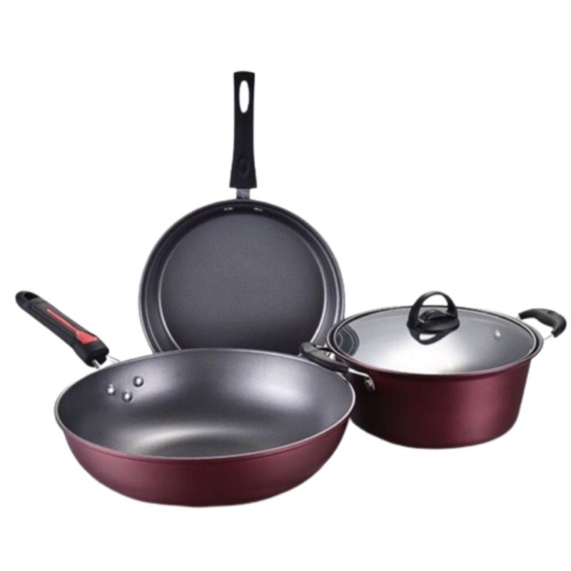 Panci Set IDOLA / Cookware Set IDOLA / Panci Set Anti Lengket / Panci Teflon