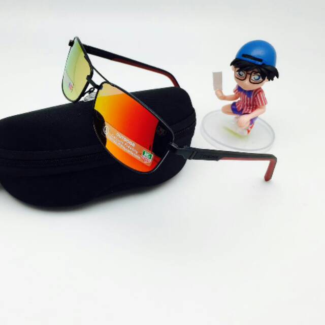 Kacamata Keren sport Pria Tag Heuer Black Mirror Polarized Grade AAA